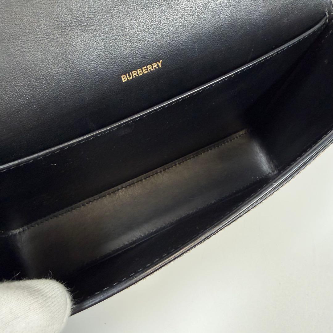 【極美品】バーバリー　ショルダーバッグ　ノバチェック　カーフレザー　PVC