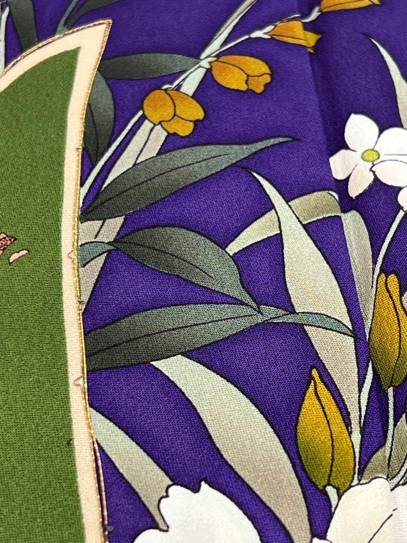 蝶々　振り袖　フルセット　別誂長襦袢　成人式　刺繍　振袖　草花　蝶　703