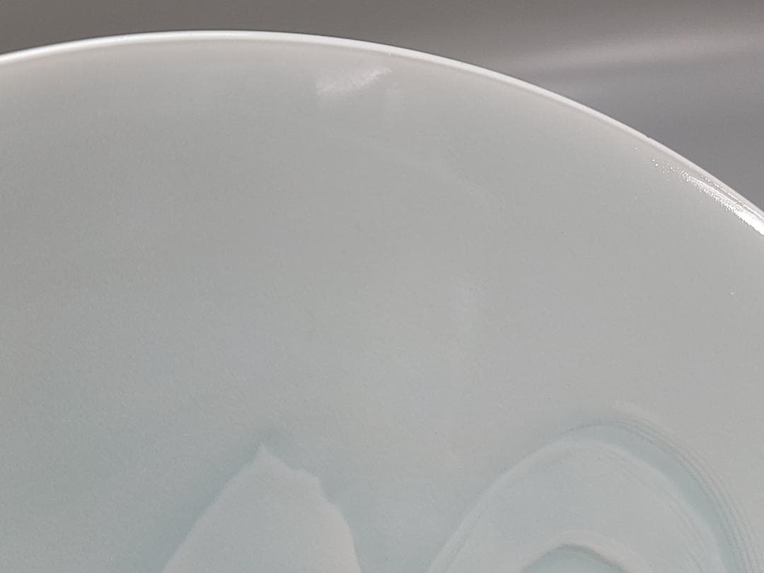 塚本快示作 青白磁龍字 大皿 共箱 未使用