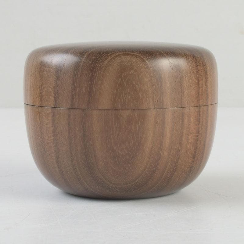 かめ　茶道具　西脇佳三作　轆轤細工　槐　平棗　共箱　V　9533