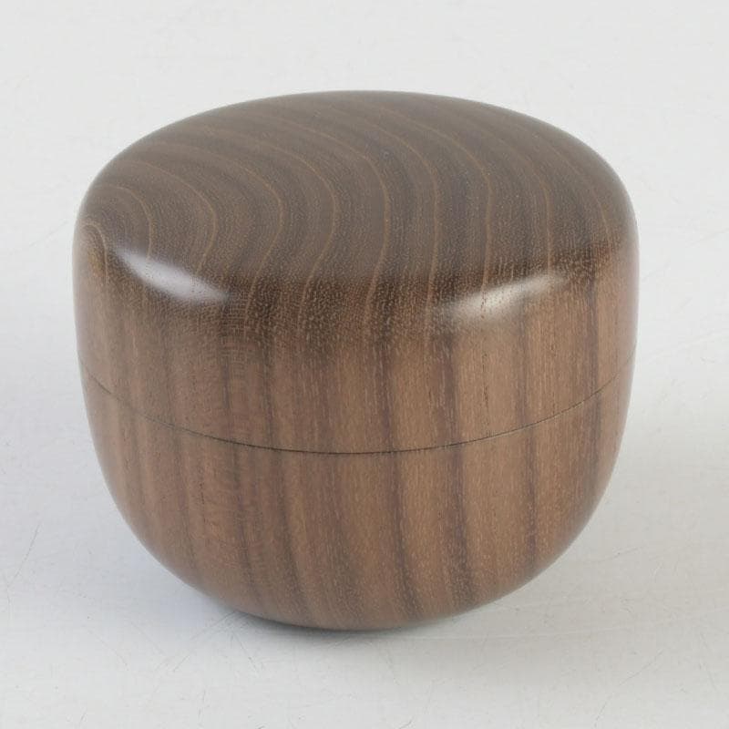 かめ　茶道具　西脇佳三作　轆轤細工　槐　平棗　共箱　V　9533