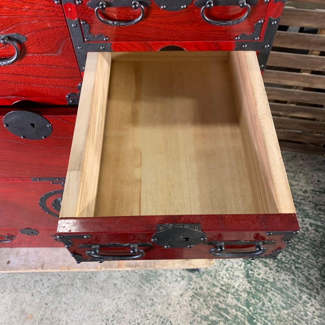 J412\" 青木産業 くれない W 870 昭和レトロ 和箪笥