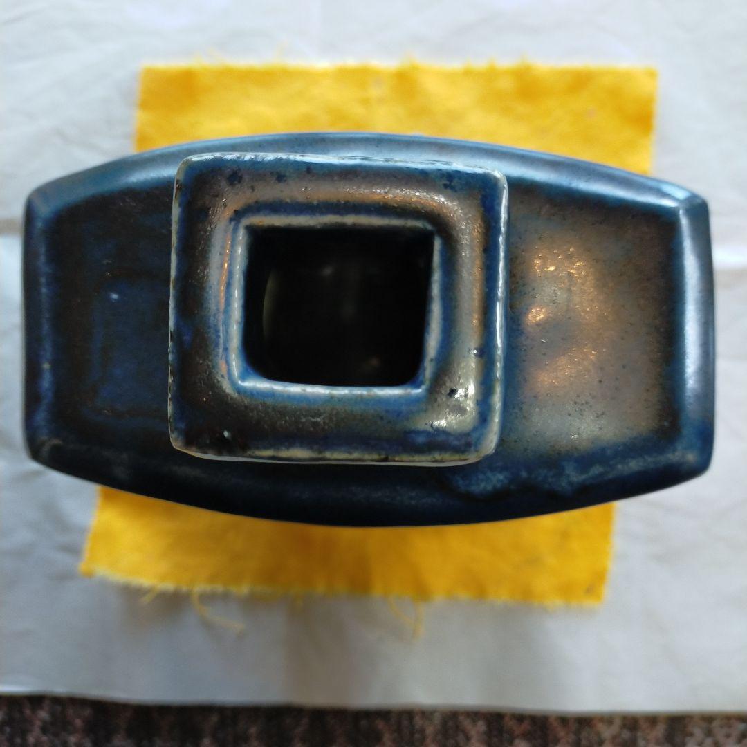 椋木英三　呉州扁壺　師．河井寛次郎