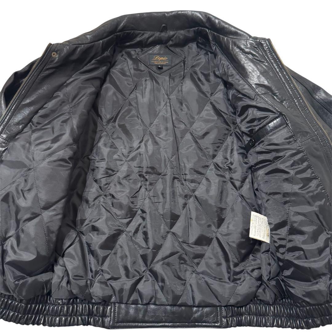 【羊革】　90s 本革レザー　ライダースジャケット　バイカー　ビンテージ　ラム