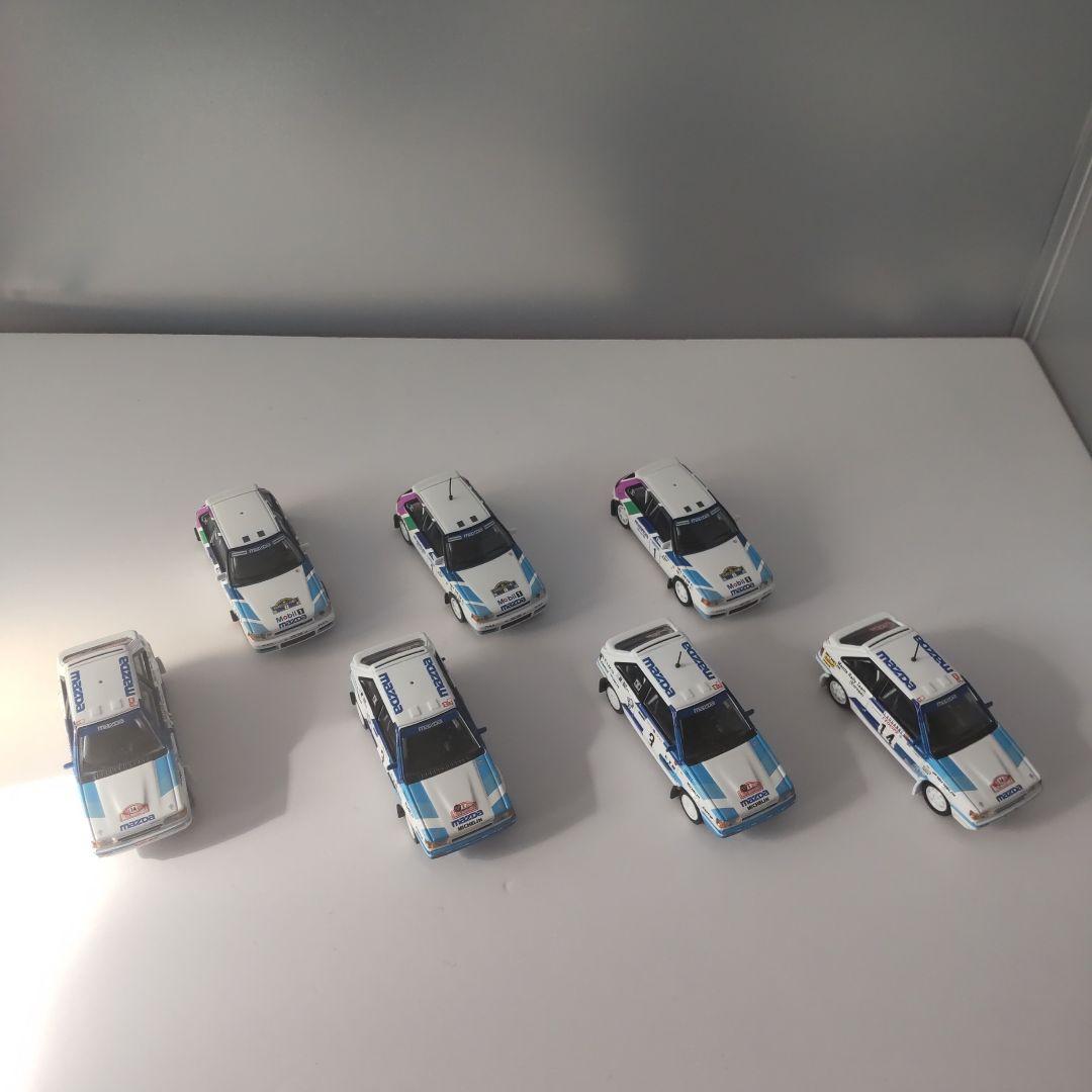 マツダ　323　4WD、GT-X　ラリーカーコレクション　7台セット