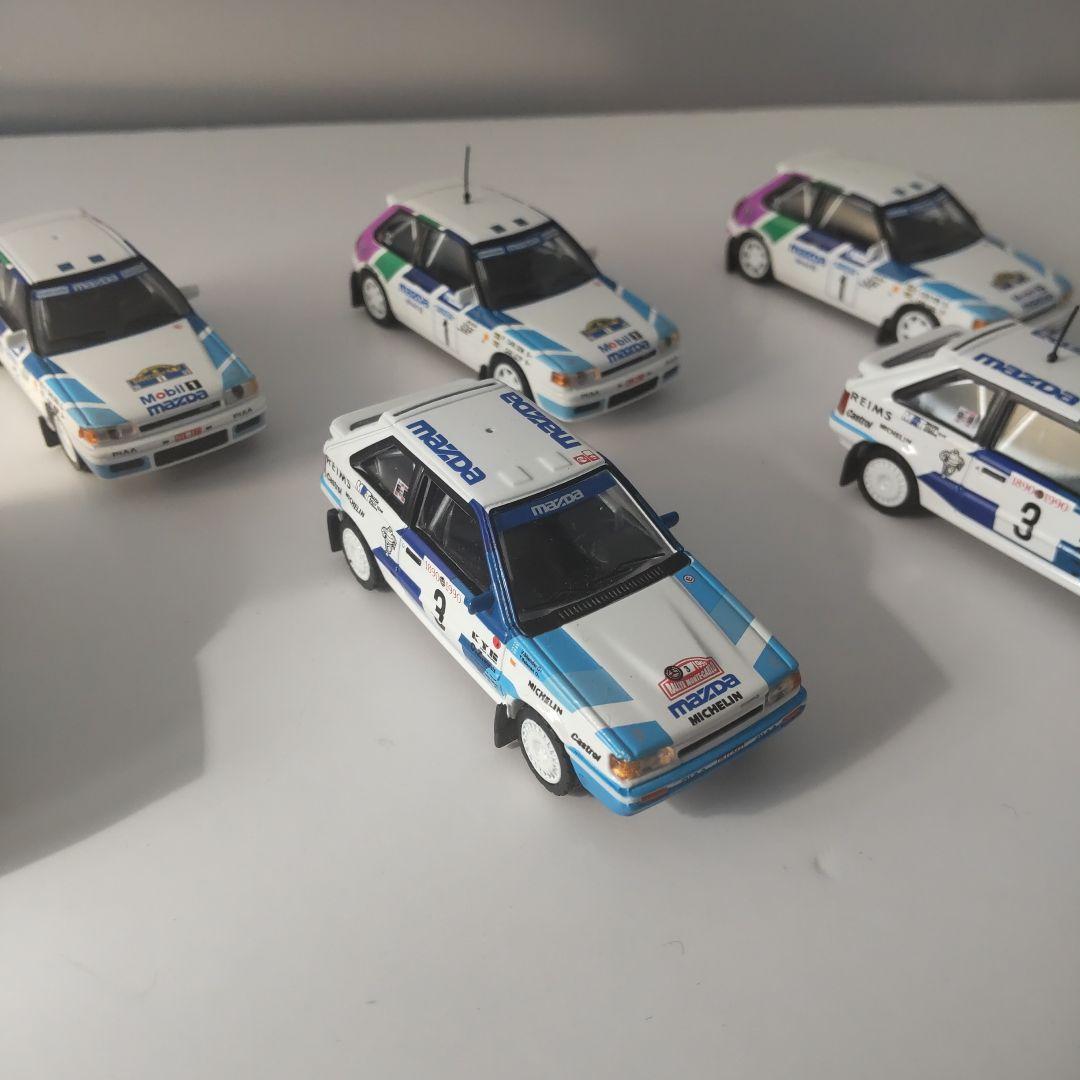 マツダ　323　4WD、GT-X　ラリーカーコレクション　7台セット
