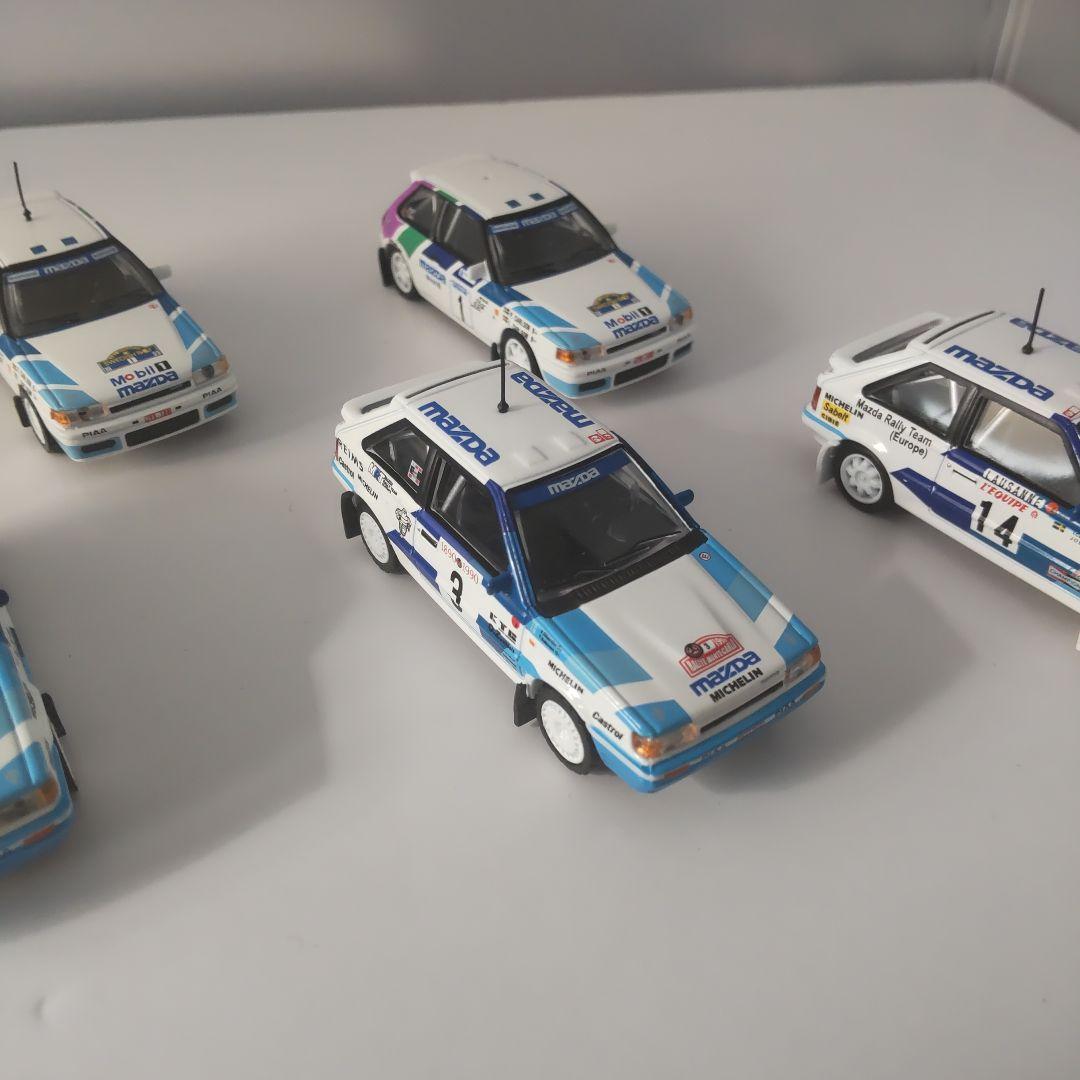 マツダ　323　4WD、GT-X　ラリーカーコレクション　7台セット
