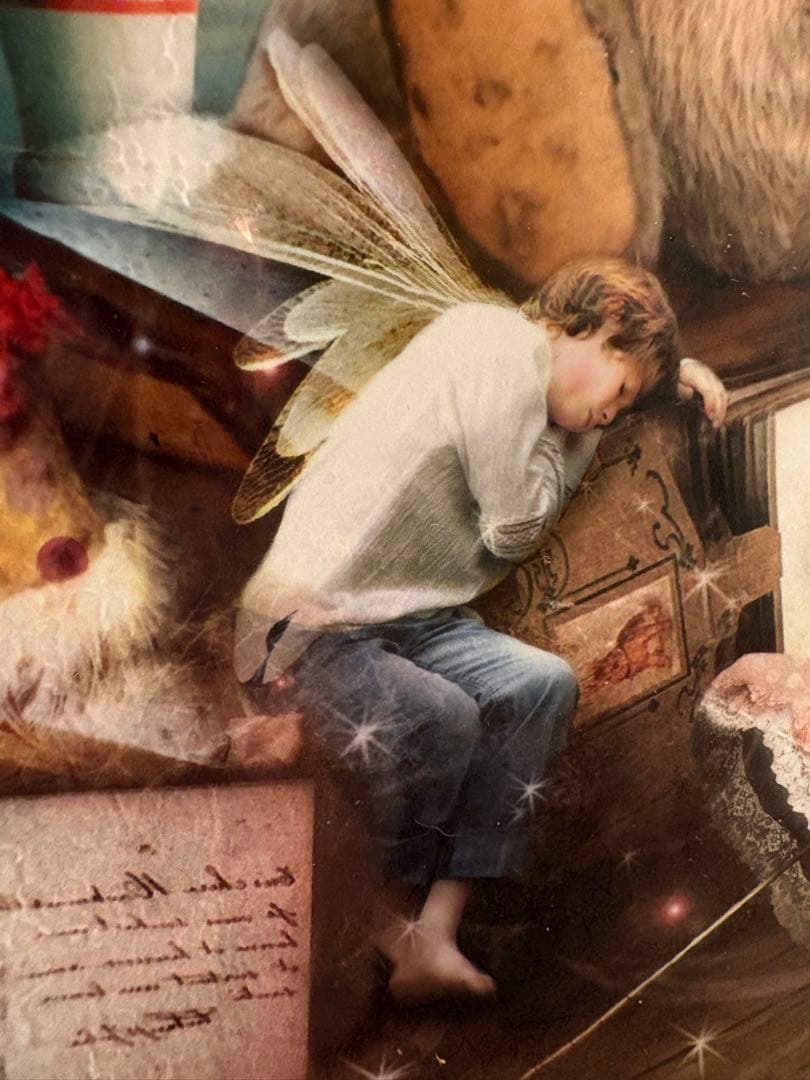 絵画　テディベア　メルヘン画　子ども部屋