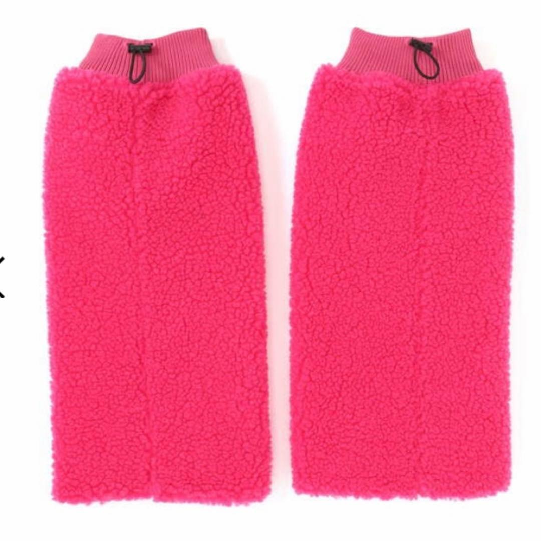 パーリーゲイツ ボアフリース レッグウォーマー　ネイビー　ラスト1点