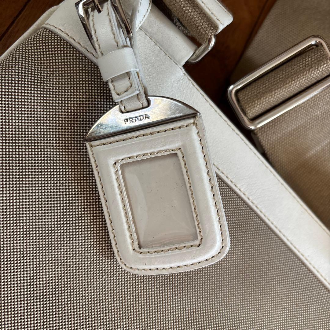 PRADA ショルダーバッグ ベージュ/ホワイト