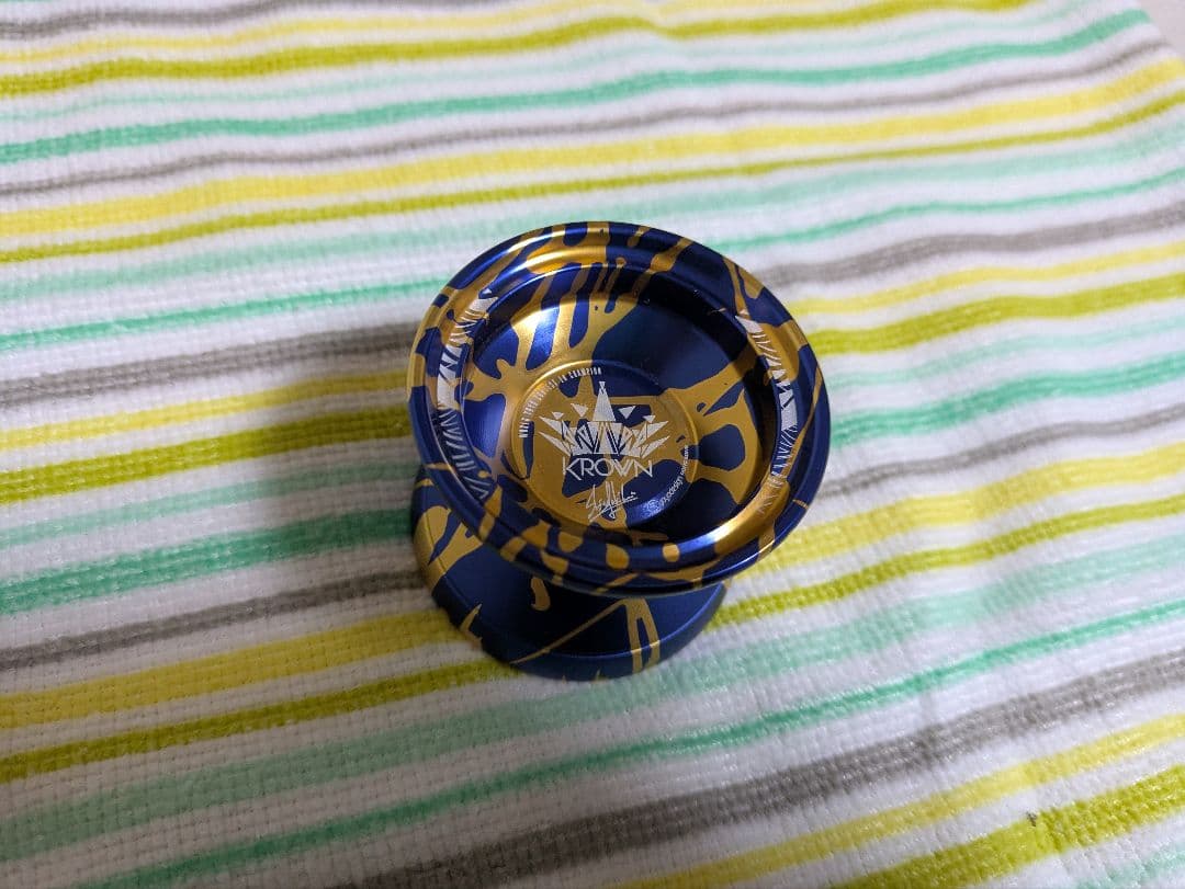 Krown クラウンヨーヨー　ブルーゴールドスプラッシュ