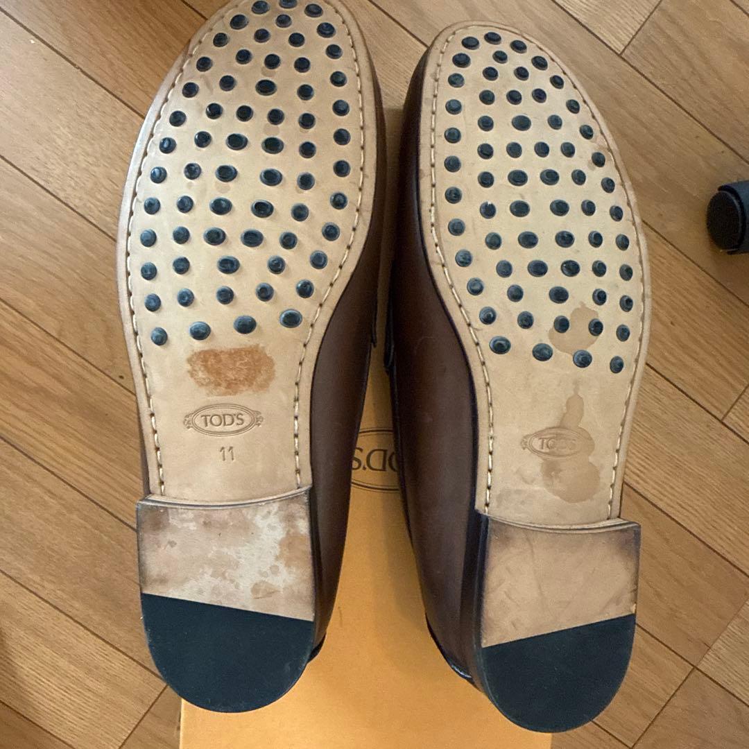 送料込　TOD’S トッズ　ローファー　UK11 30cm 茶色　希少