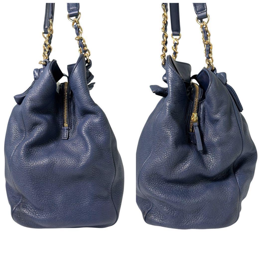 《美品》レア品 トリーバーチ ショルダーバック オールレザー チェーン 収納