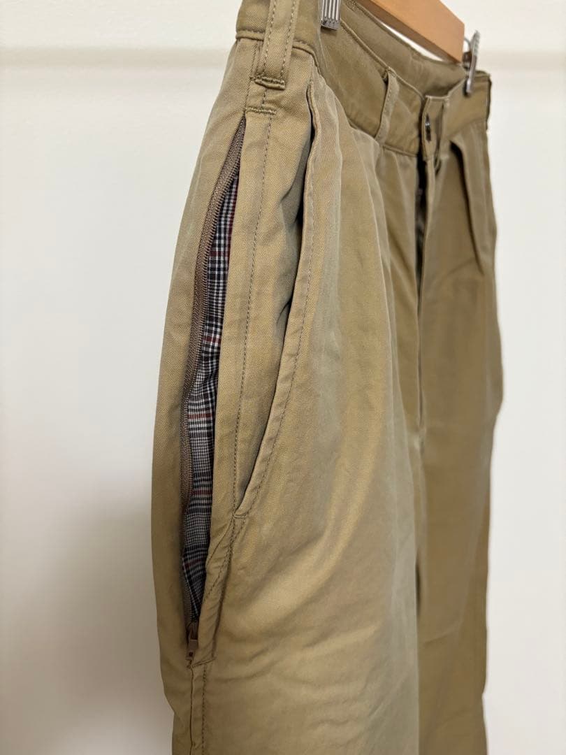 SSZ SAMPLE期 2プリーツ ワイドチノパン ベージュ BEAMS