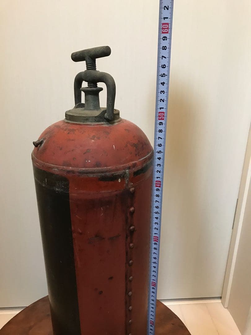 大正時代の古いツートンカラーの消火器◇アンティーク◇ビンテージ◇古道具◇古民具