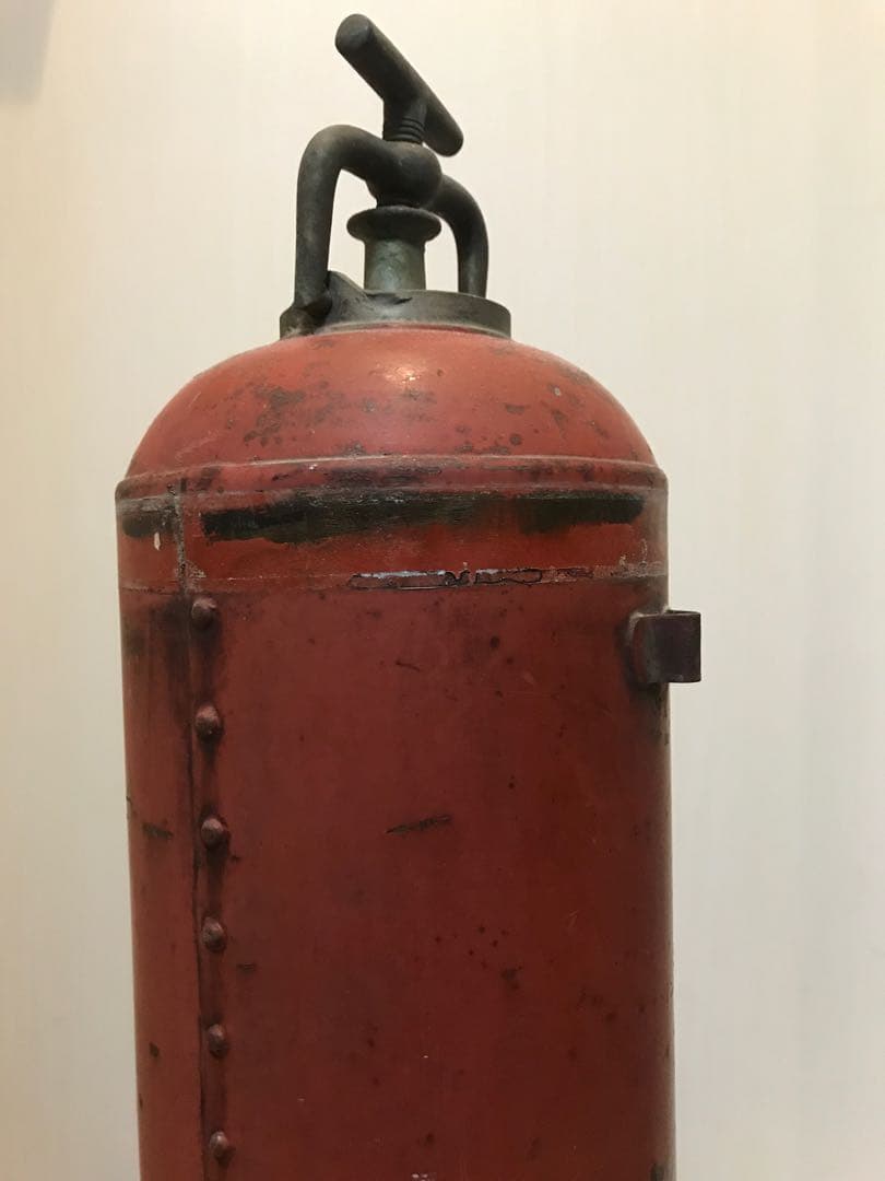 大正時代の古いツートンカラーの消火器◇アンティーク◇ビンテージ◇古道具◇古民具