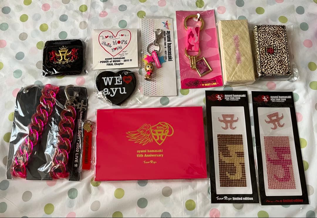 浜崎あゆみ グッズ まとめ売り セット うちわ Tシャツ ポーチ etc.