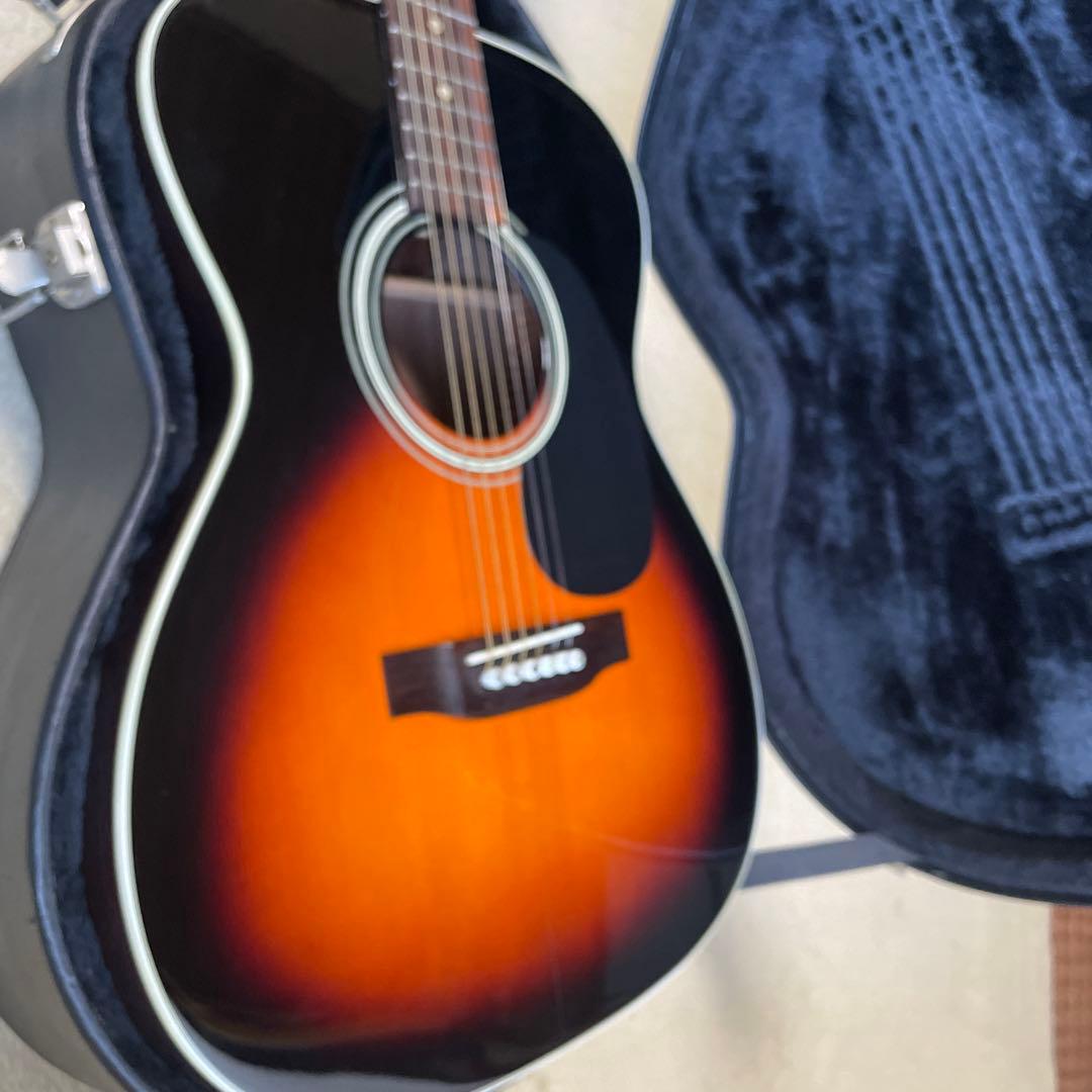 Aria AF-550BS 単板ギター専用ハードケース付き