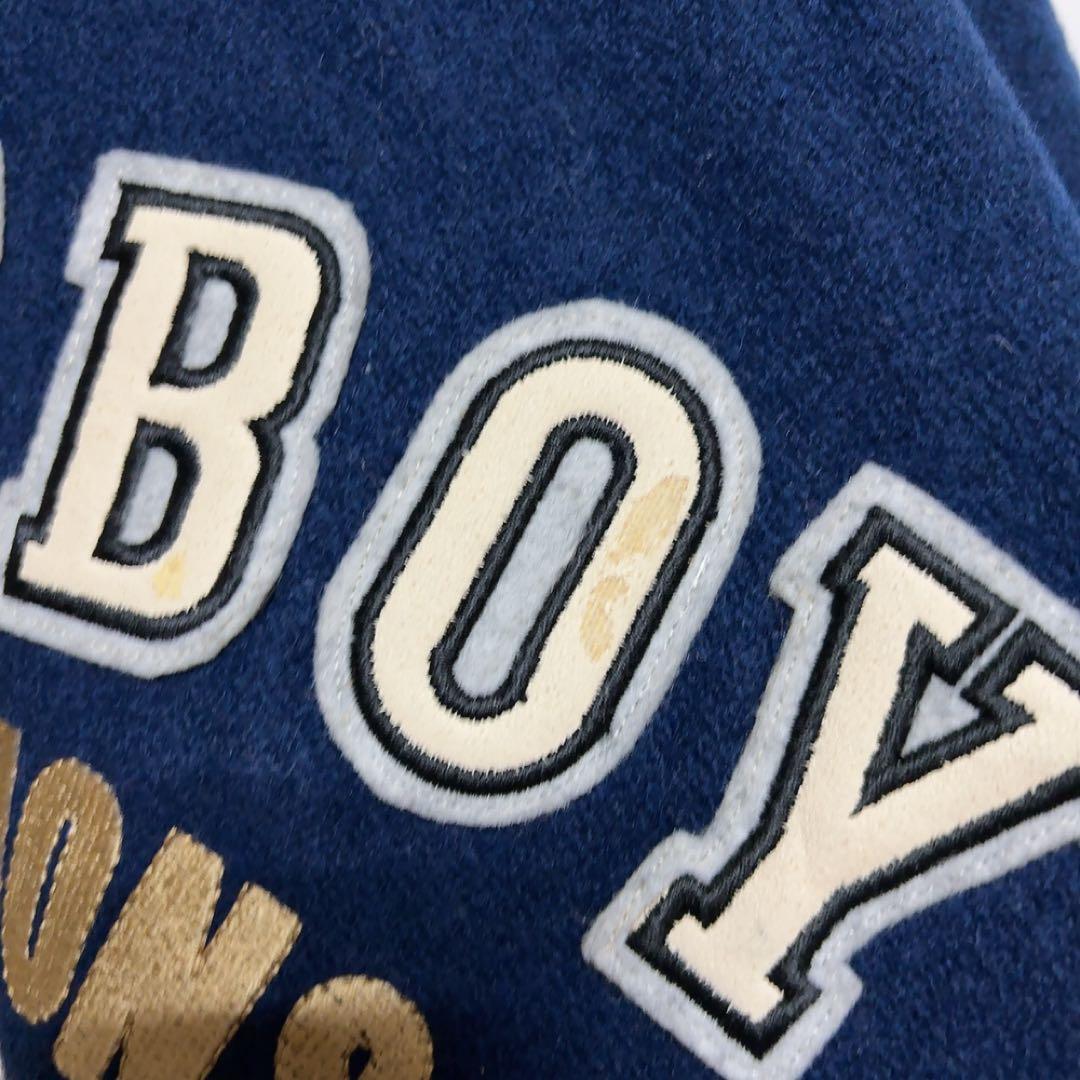 80‘S【POSH BOY】ポッシュボーイ スタジャン　袖牛革　刺繍　ワッペン