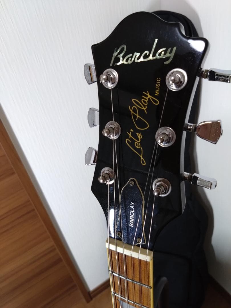 Barclay エレキギター ブルー 簡易ケース付き