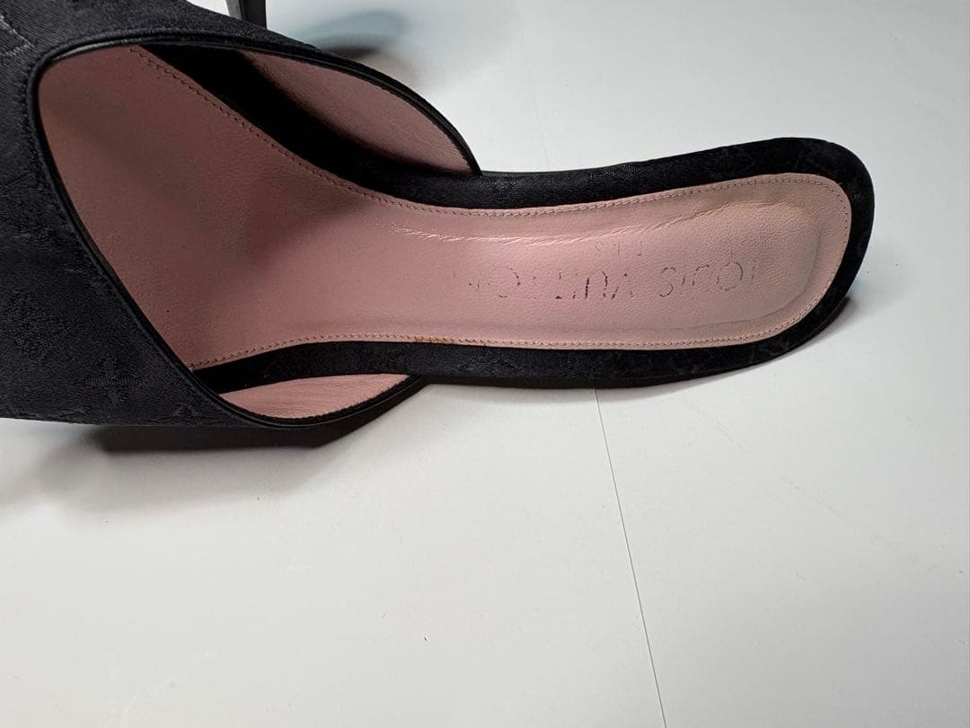 ルイヴィトン サンダル ミュールタイプ 34（約21.5cm）黒 ピンク