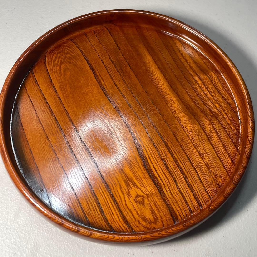 【美品・希少サイズ】小さい茶びつ 7寸｜φ21.5cm｜ 漆器 欅のくり抜き