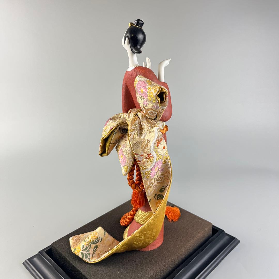 寿喜代 帯 人形 ケース入り 純金証明シール 女の子 日本人形 彩色