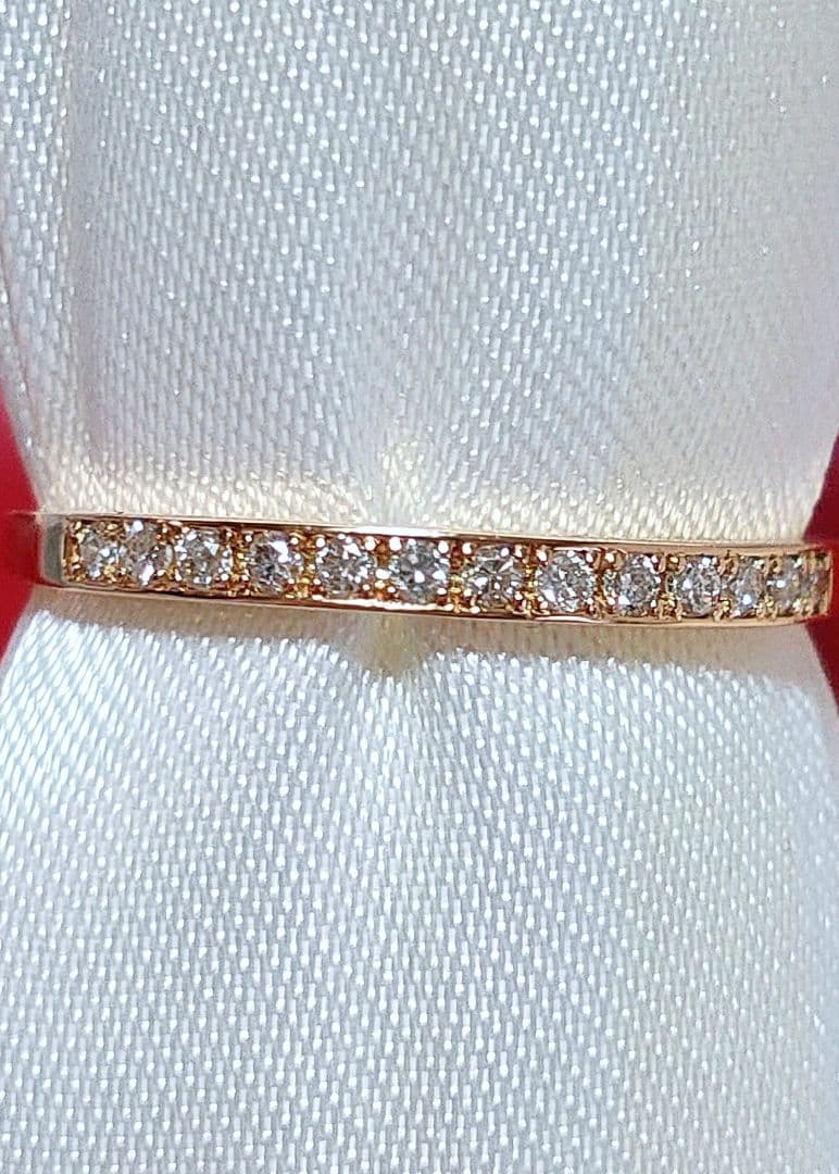 新入荷 未使用 k18PG ダイヤモンド0.10ct エタニティリング