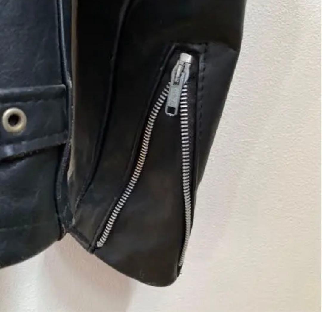 Schott シングルライダース 黒 38