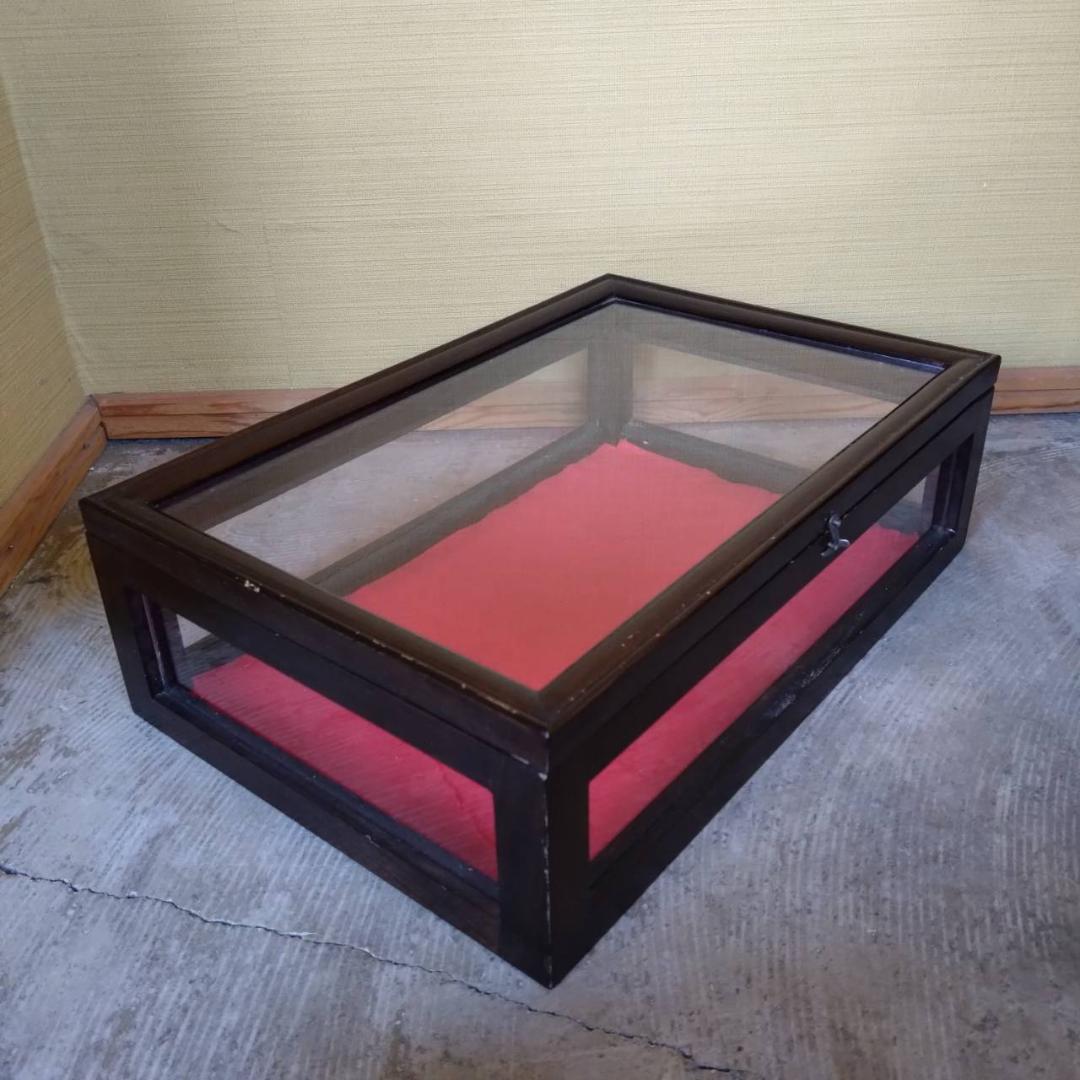 木枠　ガラスケース　アクセサリーケース