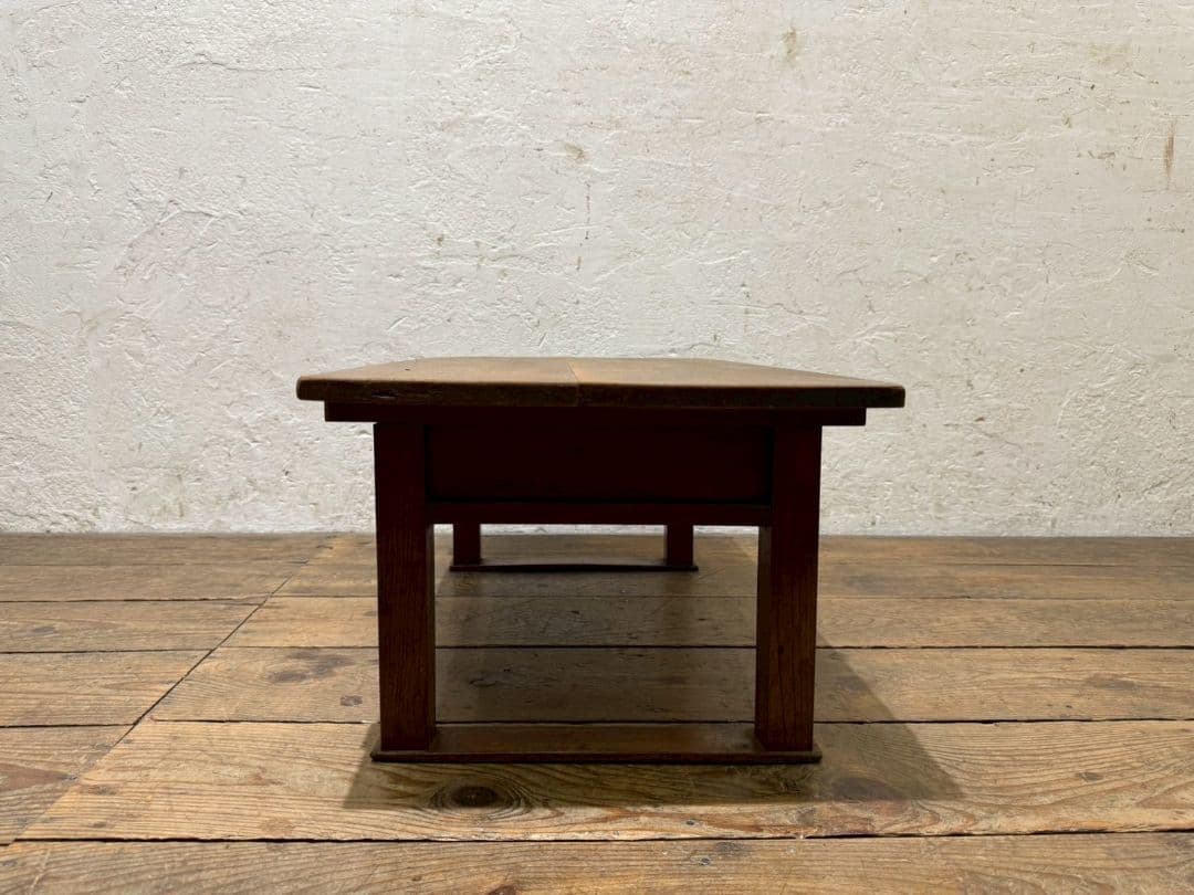 1155 アンティーク　文机　ローテーブル　座卓　ちゃぶ台　古家具　レトロ　引出