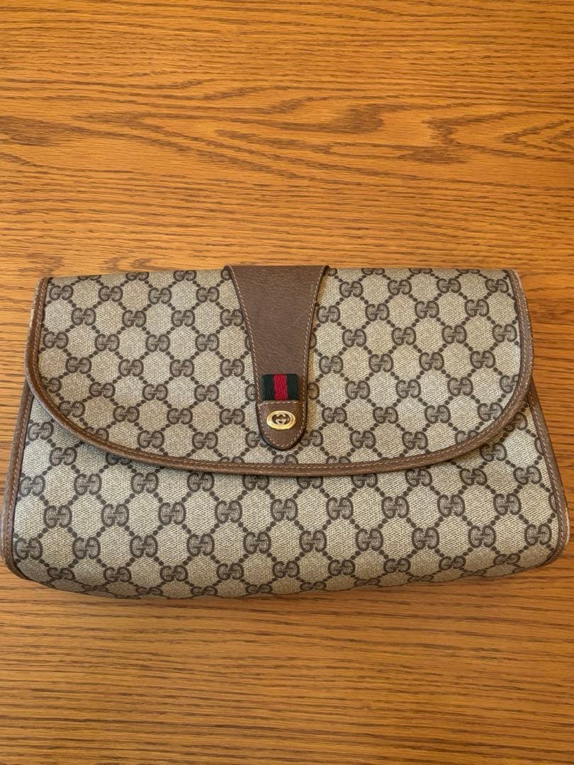 GUCCIグッチ オールドグッチ セカンドバッグ シェリーライン GG柄　PVC