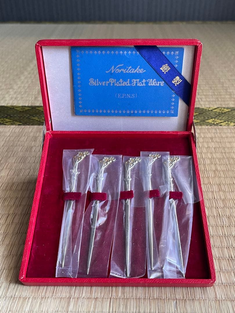ノリタケ E・P・N・S 銀製 刻印あり 楊枝 新品未使用 箱有 21g