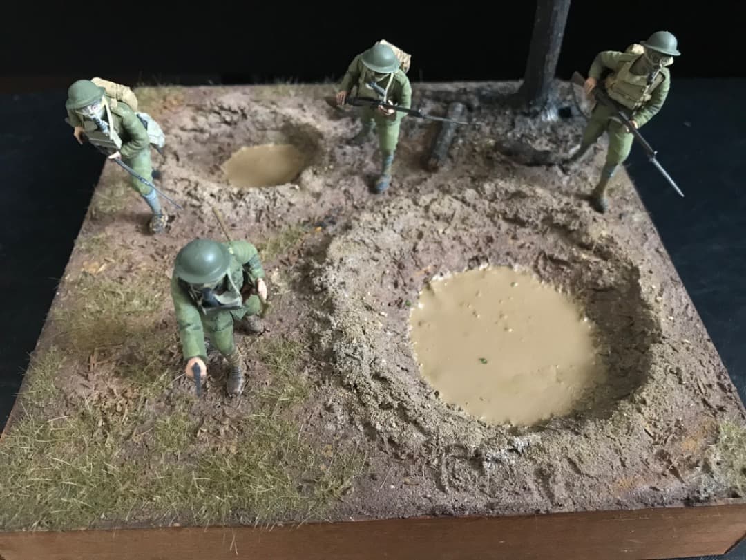 CC様　ジオラマ　第一世界戦争　イギリス軍　1917 完成品　ICM 35703