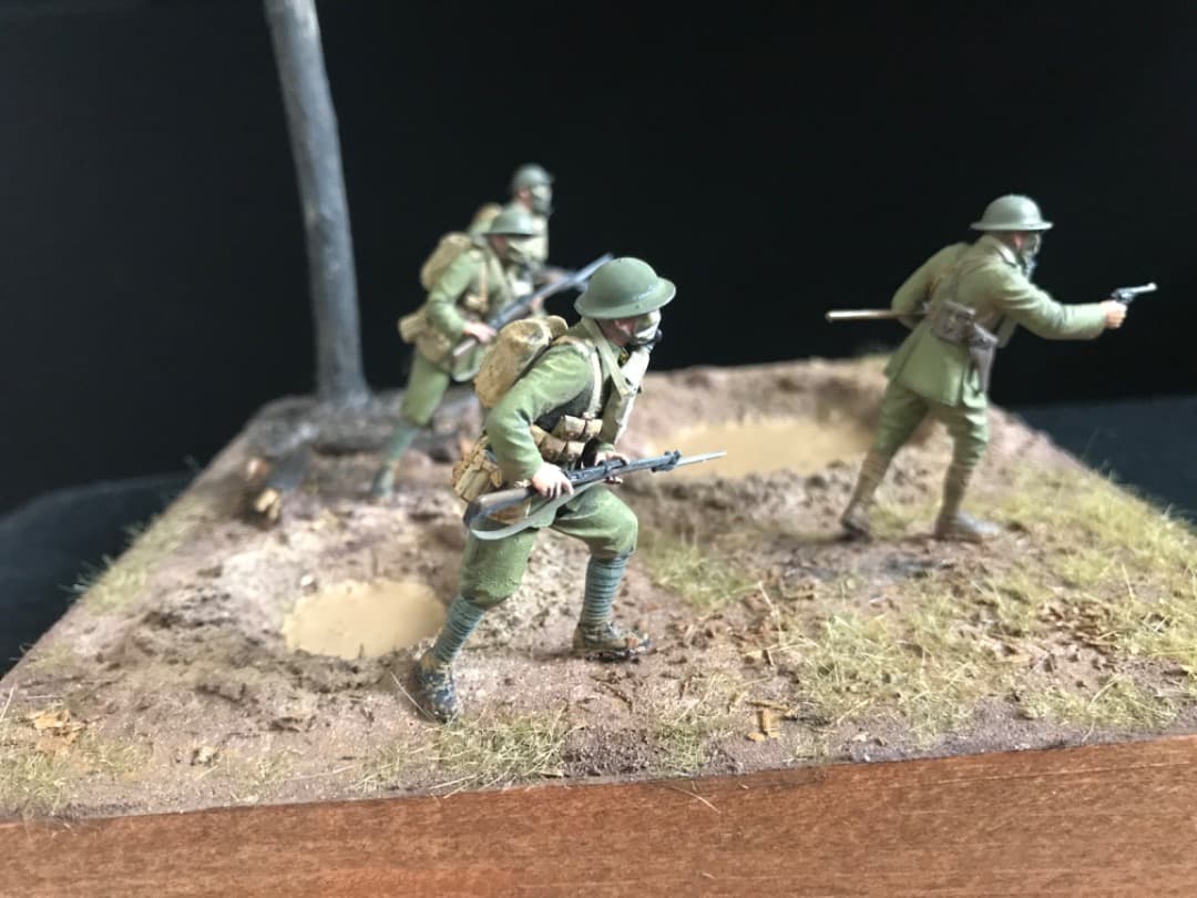 CC様　ジオラマ　第一世界戦争　イギリス軍　1917 完成品　ICM 35703