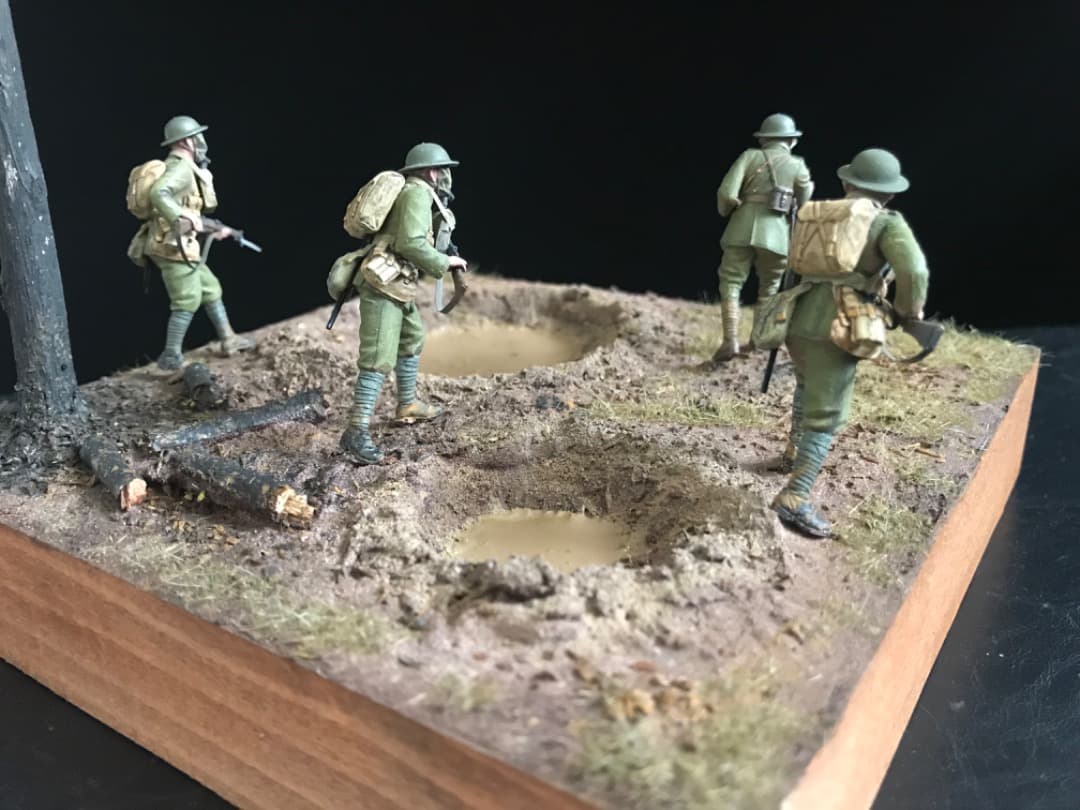 CC様　ジオラマ　第一世界戦争　イギリス軍　1917 完成品　ICM 35703