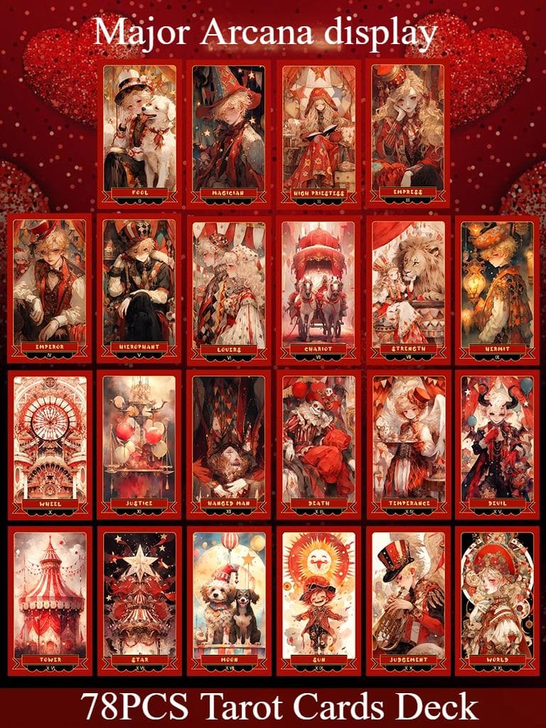 【正規品タロットカード】PVC製✨鮮やかなビビットカラーのサーカスタロット