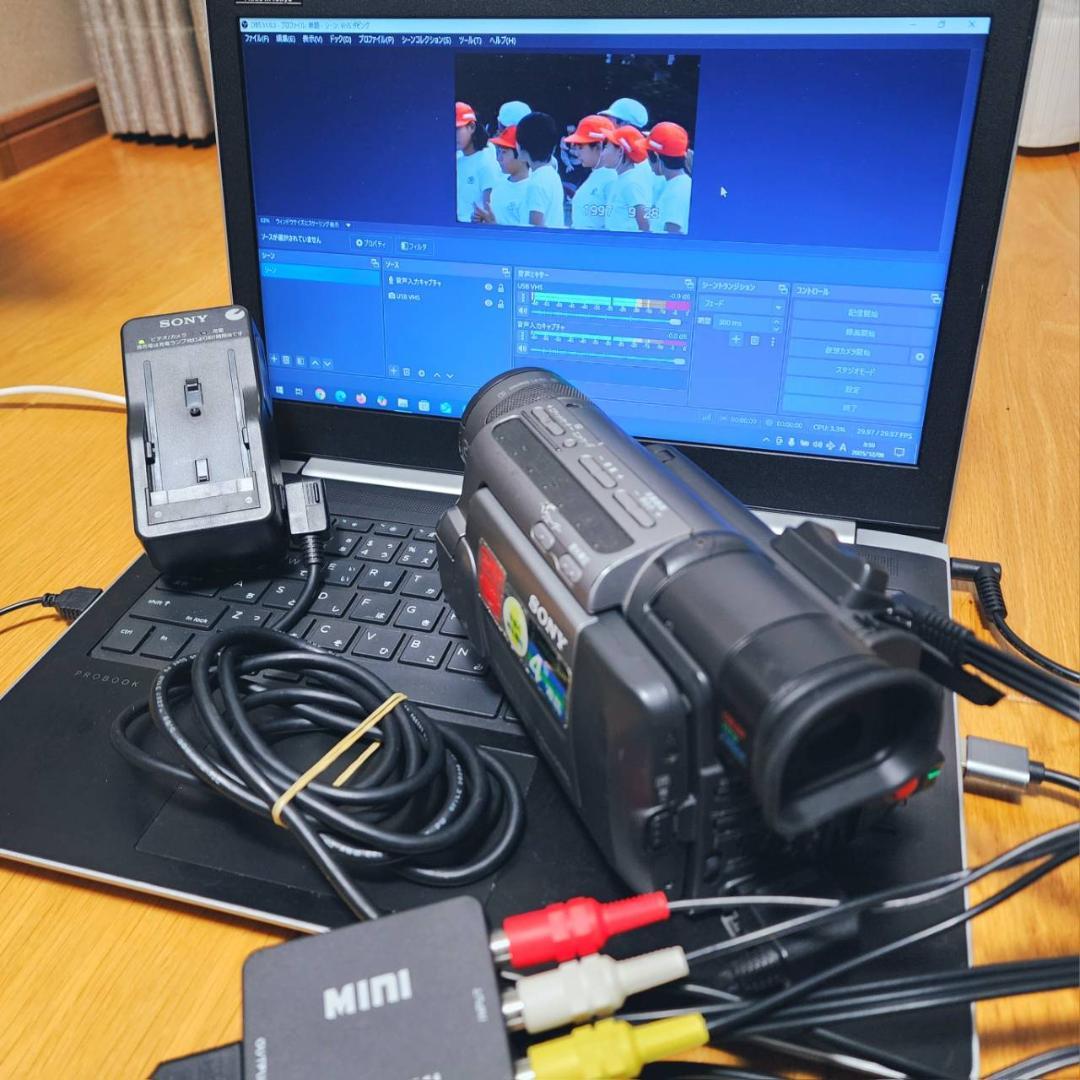 【動作確認済】高画質 SONY 8ミリ Hi8 ビデオカメラ ACアダプタセット