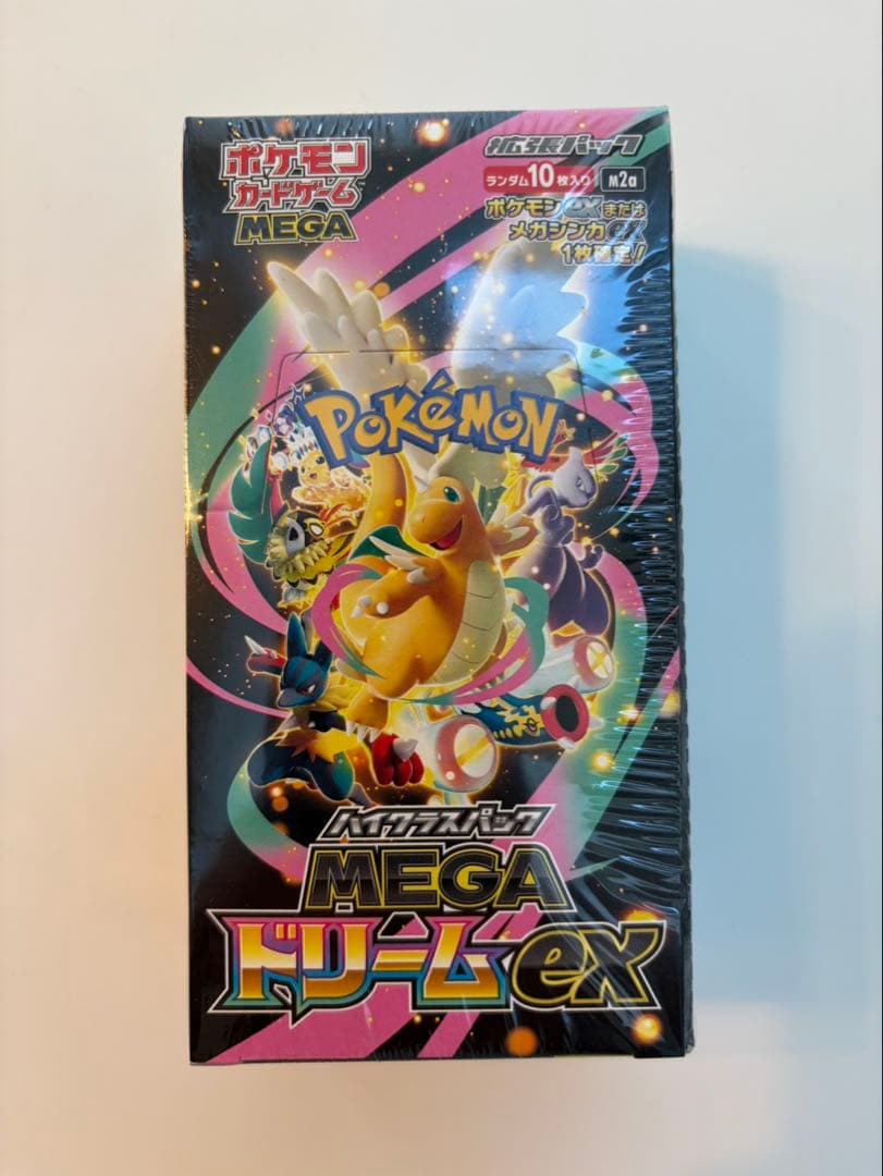 ポケモンカードゲームMEGAドリームex1BOXシュリンク付き+3種5枚入計9袋