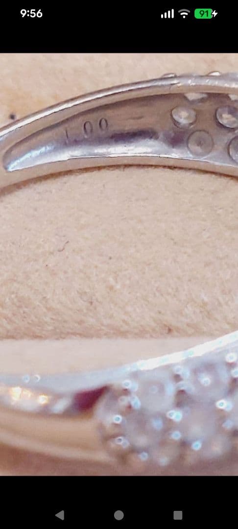 【特別価格！】きらきら　パヴェ　ダイヤモンド　リング　16.5号位