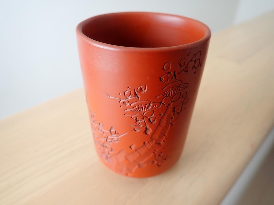 常滑焼　茶殻入れ　湯のみ　急須　伝統の朱泥焼き　１４点セット売り