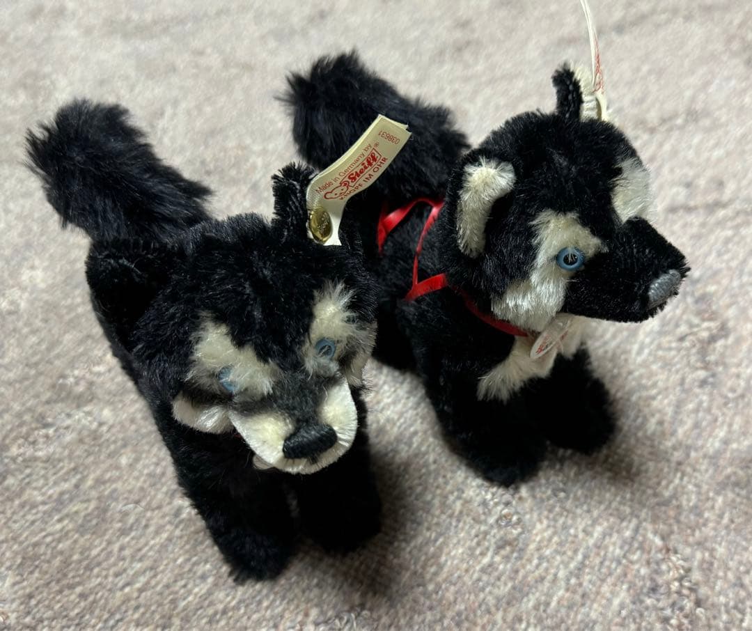 シュタイフ FULDAコラボ ハスキー犬2マッシャードール1そり1