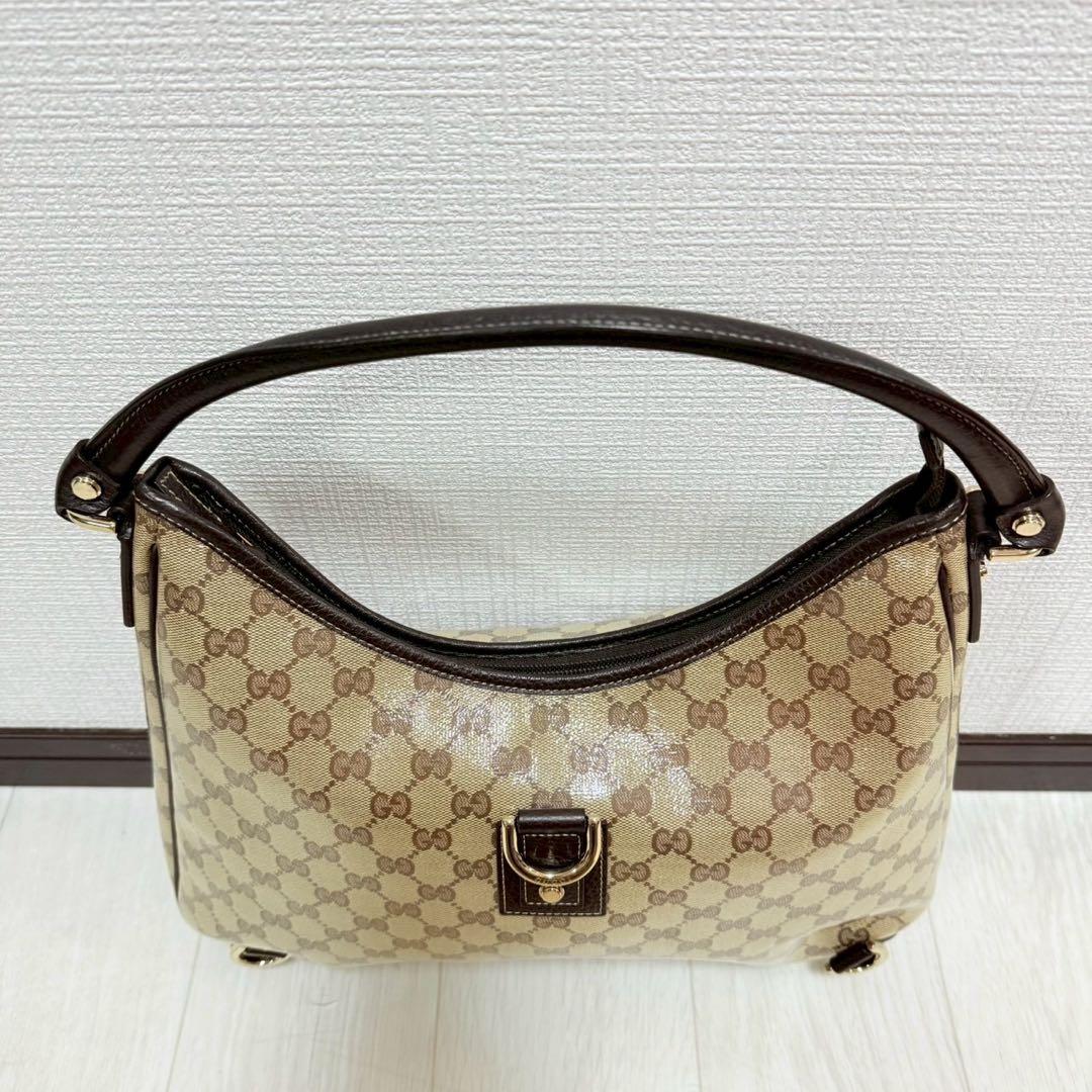 【極美品】GUCCI GGキャンバス レザー ワンショルダーバッグ