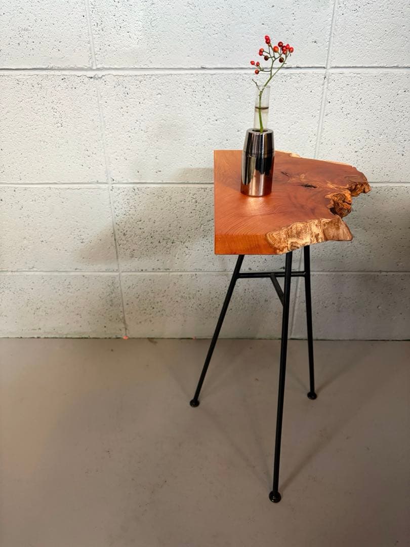 欅材サイドテーブル　コーヒーテーブル　ナイトテーブル　観葉植物置き台