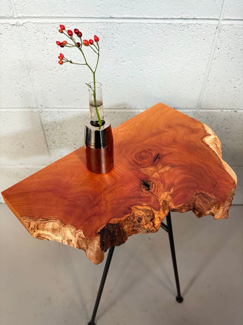 欅材サイドテーブル　コーヒーテーブル　ナイトテーブル　観葉植物置き台