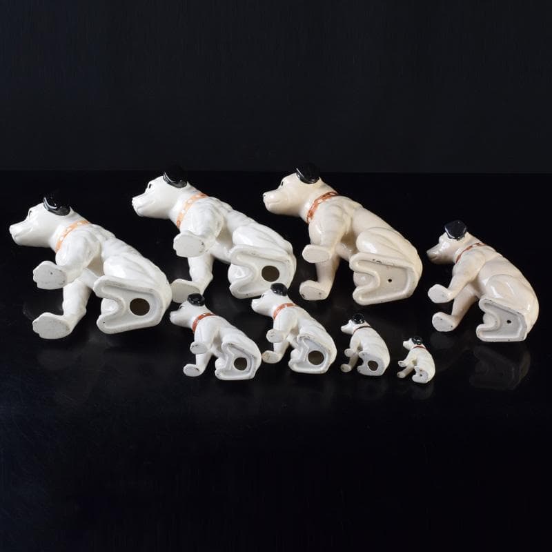 アンティーク　陶器製　ビクター犬　ニッパー君　大中小13点まとめて　M8146A