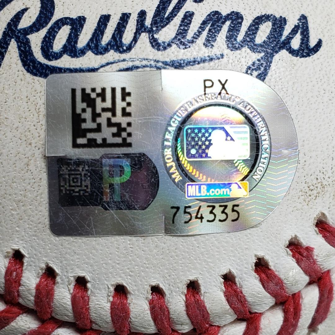 【Andy Papes】◆『ドジャース パヘスがデッドボールとなった実使用球』◆