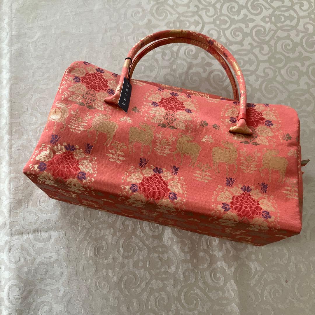 タグ付　新品未使用品【利休バッグ/和装バッグ/お茶席バッグ】　ボストンバッグ