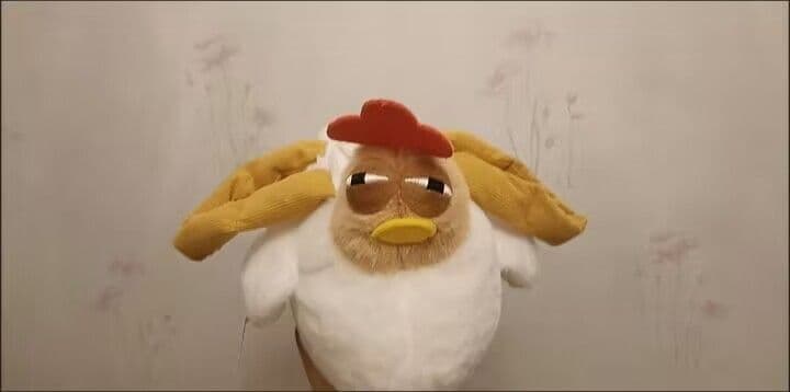 持ち手付きぬいぐるみ 鶏