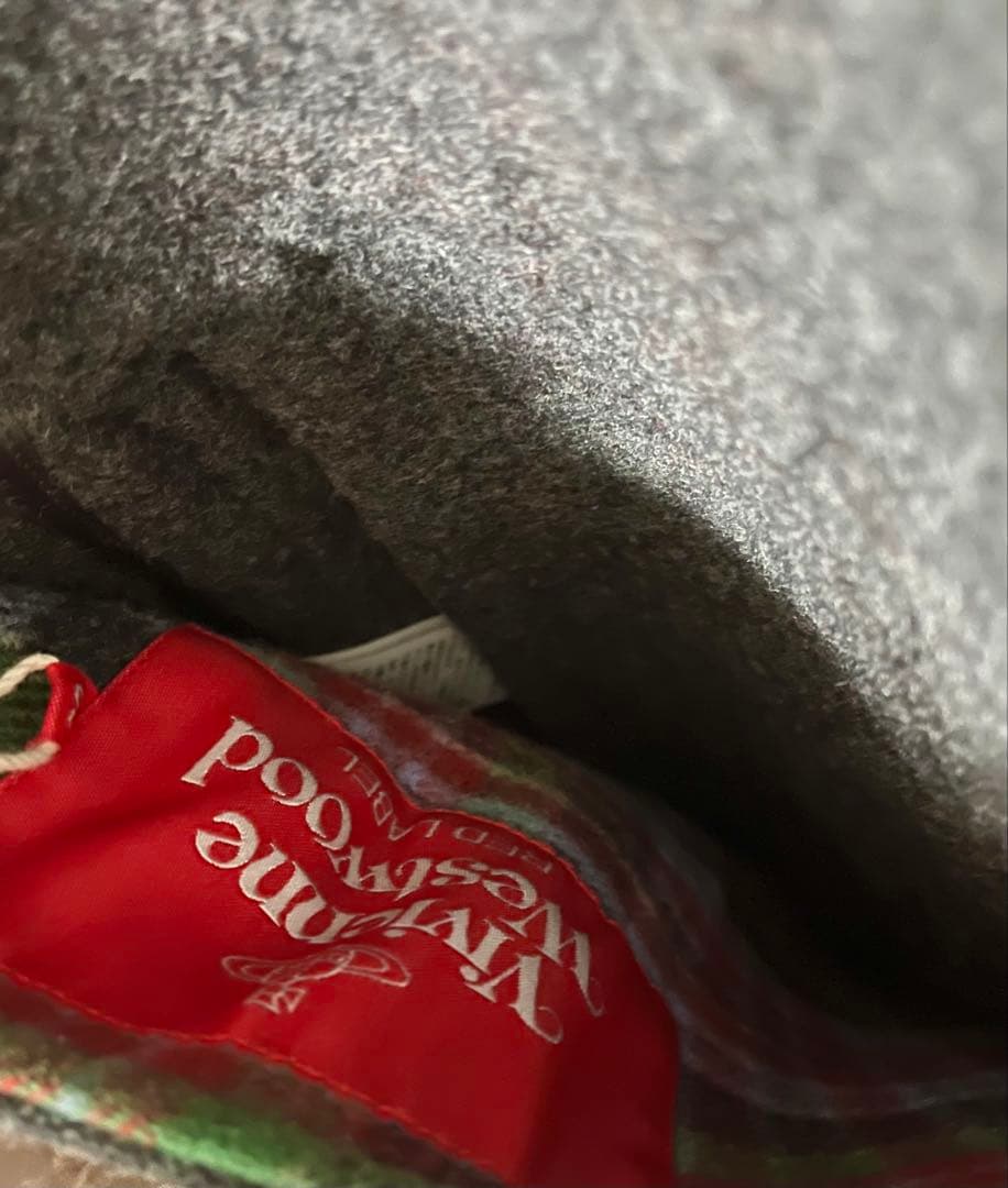 Vivienne Westwood タータンチェックリバーダブルコート　グレー